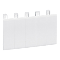 [001660] LANKING PLATE 5 MODULES - SEPARABLE INTO MODULES OR 1/2 MODULES - WHITE 