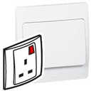 [281114] SOCKET OUTLET MALLIA - SWITCHED - 1 GANG+LED - 13 A - 250 V 