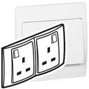 [281113] SOCKET OUTLET MALLIA - SWITCHED - 2 GANG - 13 A 