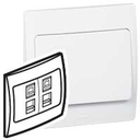 [281163] TELEPHONE SOCKET MALLIA - DOUBLE RJ 11 - 4 CONTACTS - WHITE 