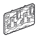 [572645] SINGLE POLE SOCKET ARTEOR - BS 1363:2 - 13 A- 2P+E SWITCHED- 2-GANG - MAGNESIUM 