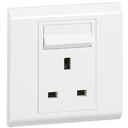 [617041] BRITISH STANDARD SOCKET OUTLET BELANKO - 1 GANG SP SWITCHED - 13 A - 250 V~