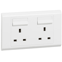 [617046] BRITISH STANDARD SOCKET OUTLET BELANKO - 2 GANG SP SWITCHED - 13 A - 250 V~