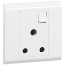 [617052] BS SOCKET OUTLET BELANKO - 1 GANG SP SWITCHED + NEON - 15 A - 250 V~ 