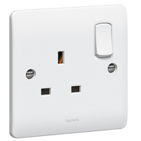 [730066] SOCKET OUTLET SYNERGY - 1 GANG SWITCHED - 13 A - 250 V~ - WHITE 