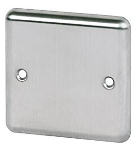 [733095] BLANKING PLATE SYNERGY - 1 GANG - 86 X 86 MM - BRUSHED STAINLESS STEEL 